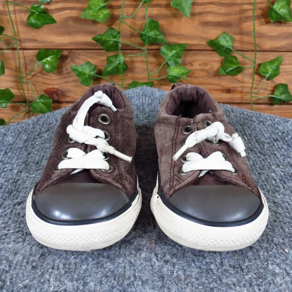Converse Chuck Taylor All Star Infants Low Top Sneaker Size 7 Casual Brown Suede